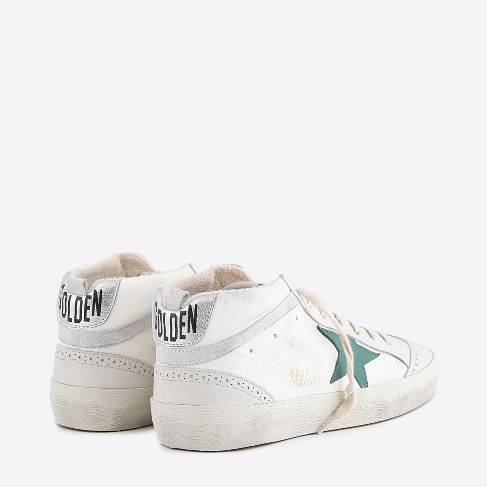 Golden Goose Women's Mid Star Cream Milky Green IT38/ US 8 NWT - Picture 2 of 12